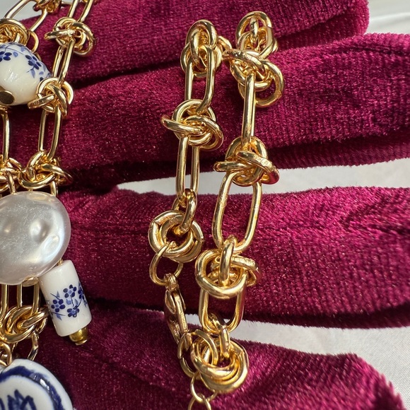 Summertime Gold and Blue Charm Necklace - Picture 16 of 16